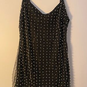 Elegant Black Beaded Dress